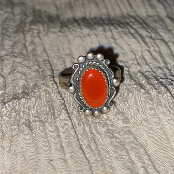 925 Sterling silver vintage ring carnelian - Picture 2 of 9